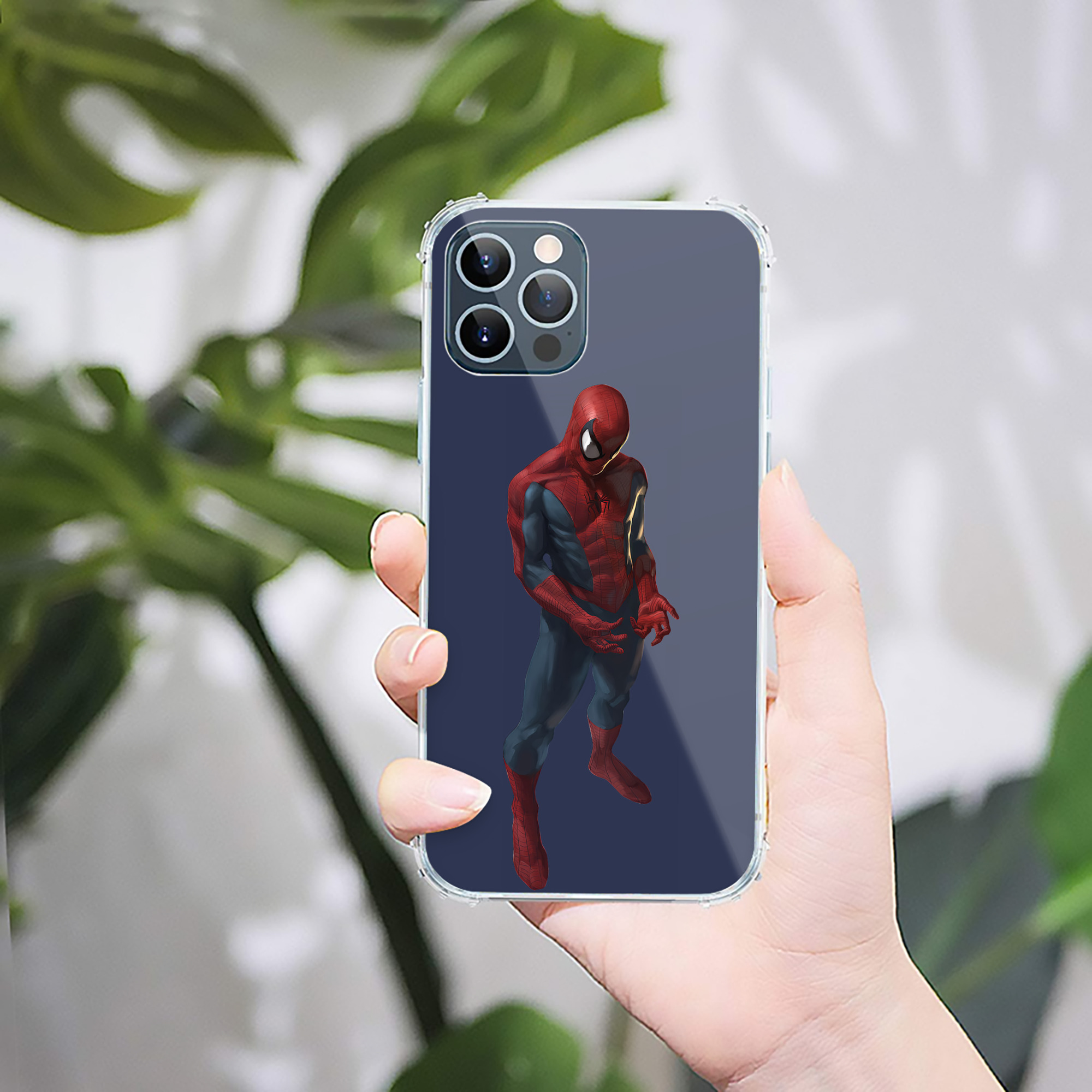 （画像用） Spider Man スパイダーマン 【iPhone 12シリーズ対応】透明スマホケース（クリアソフトケース）